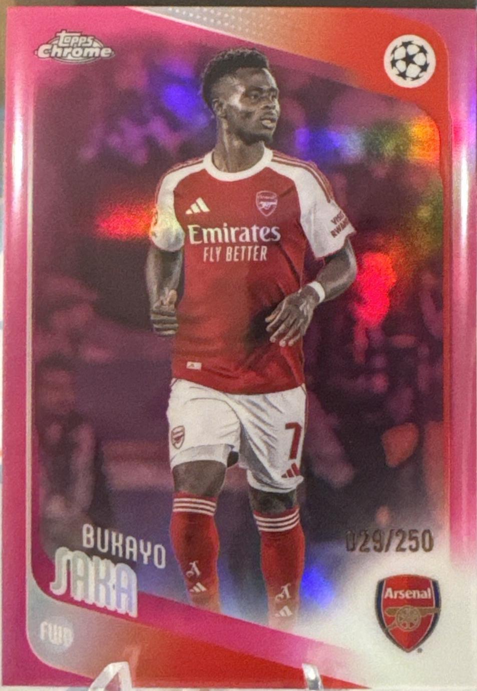 Bukayo Saka [Pink Refractor] #12