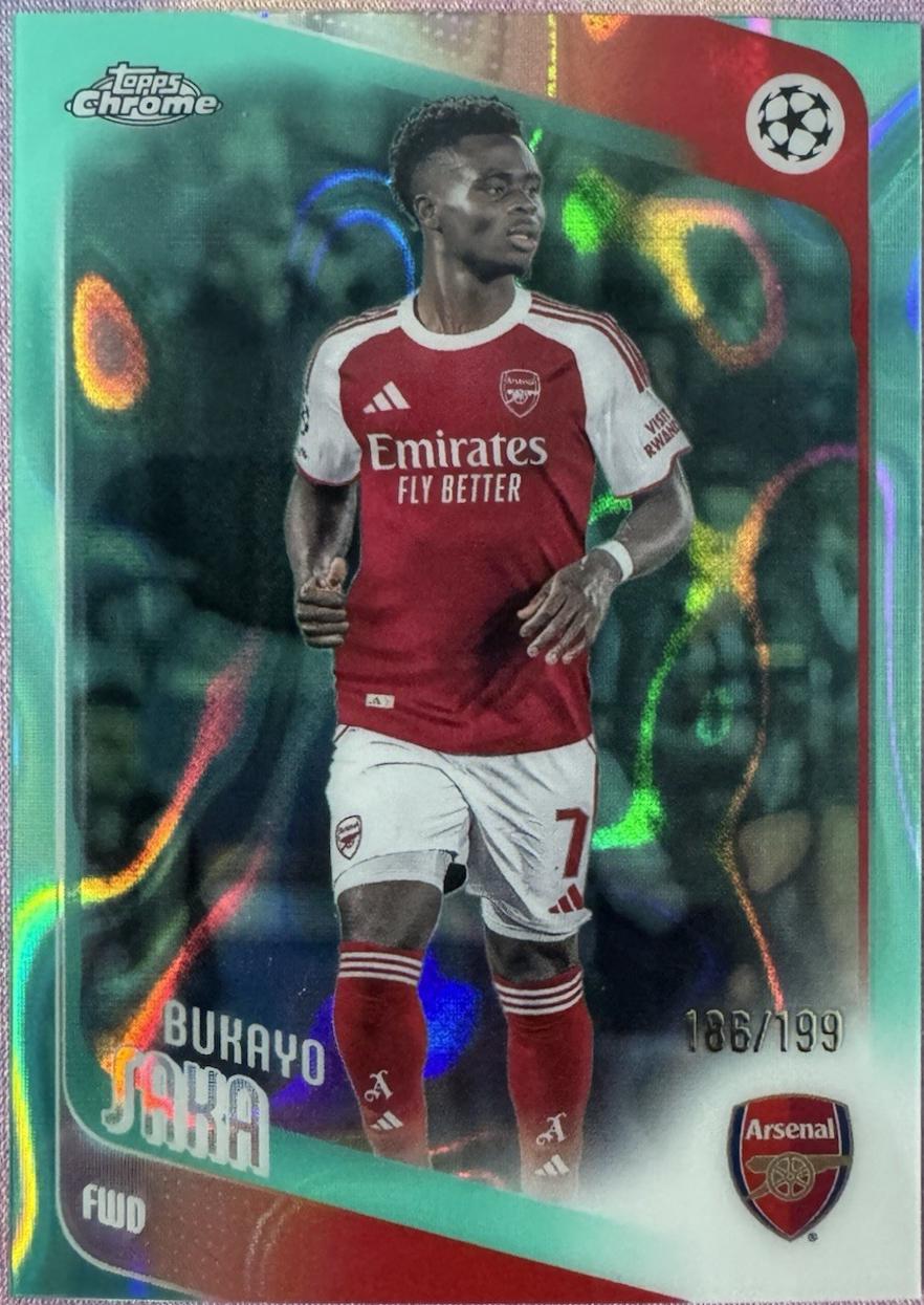 Bukayo Saka [Aqua Lava Refractor] #12