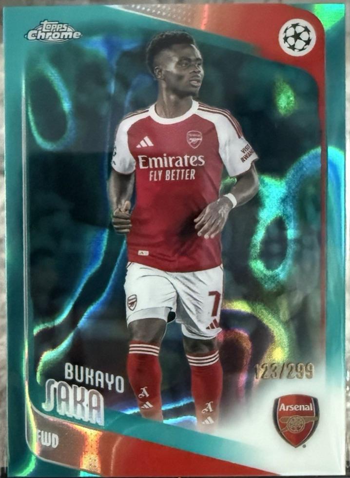 Bukayo Saka [Teal Lava Refractor] #12