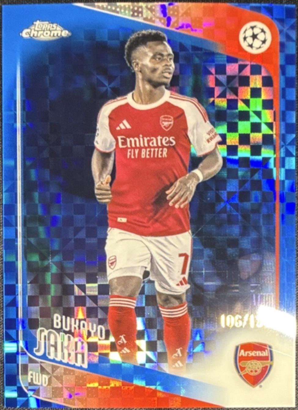 Bukayo Saka [Blue X-Fractor] #12