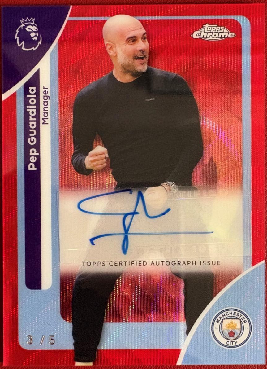 Pep Guardiola [Red Wave Refractor] #CA-PG
