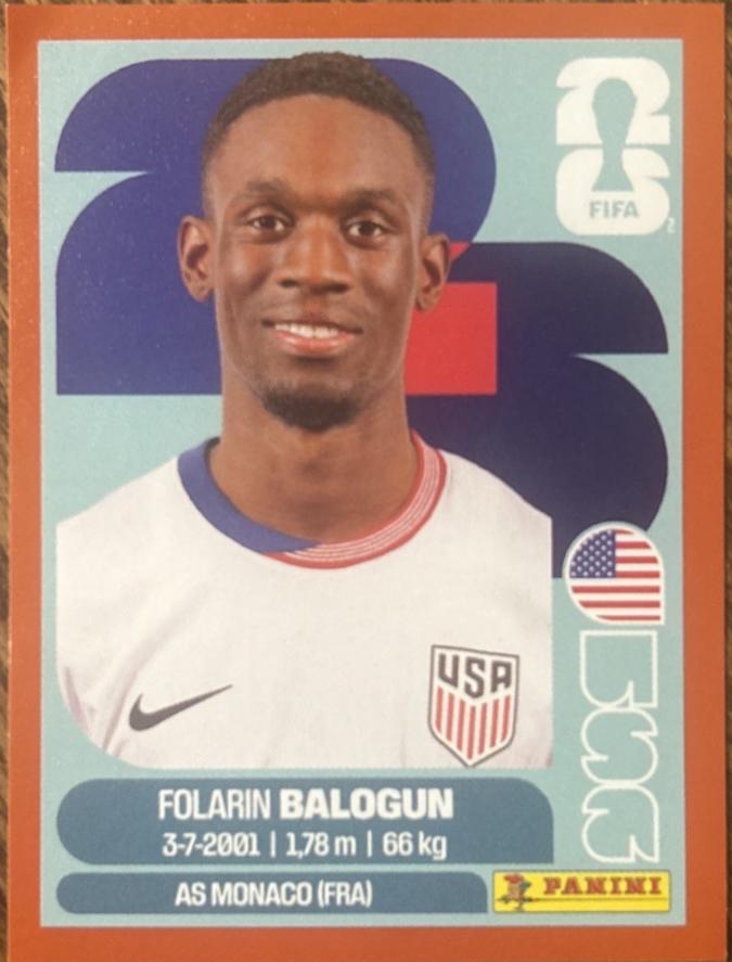 Folarin Balogun [Red] #USA20