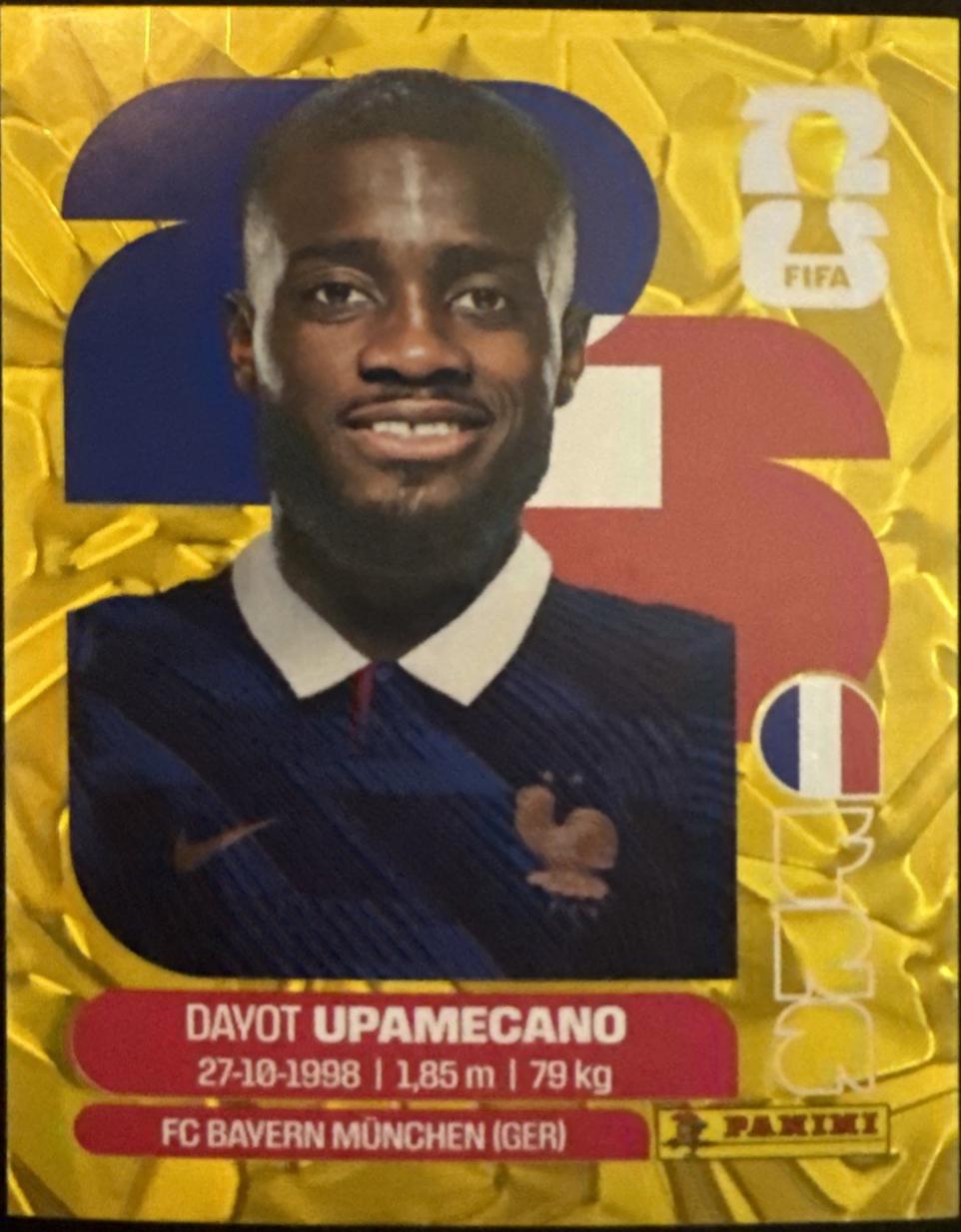 Dayot Upamecano [Gold Flood Crumple] #FRA7