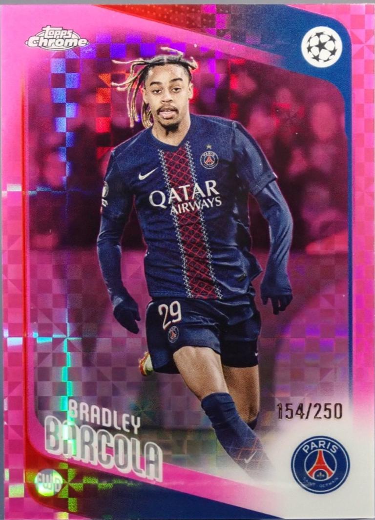 Bradley Barcola [Pink X-Fractor] #63