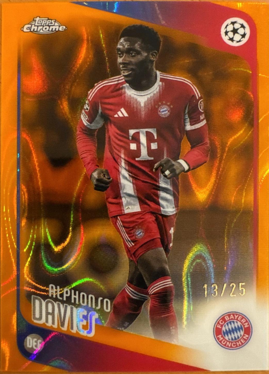 Alphonso Davies [Orange Lava Refractor] #90