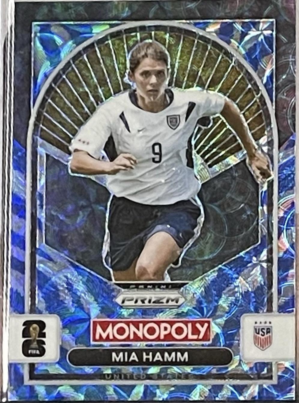 Mia Hamm [Boardwalk Blue Tiger Stripe] #91