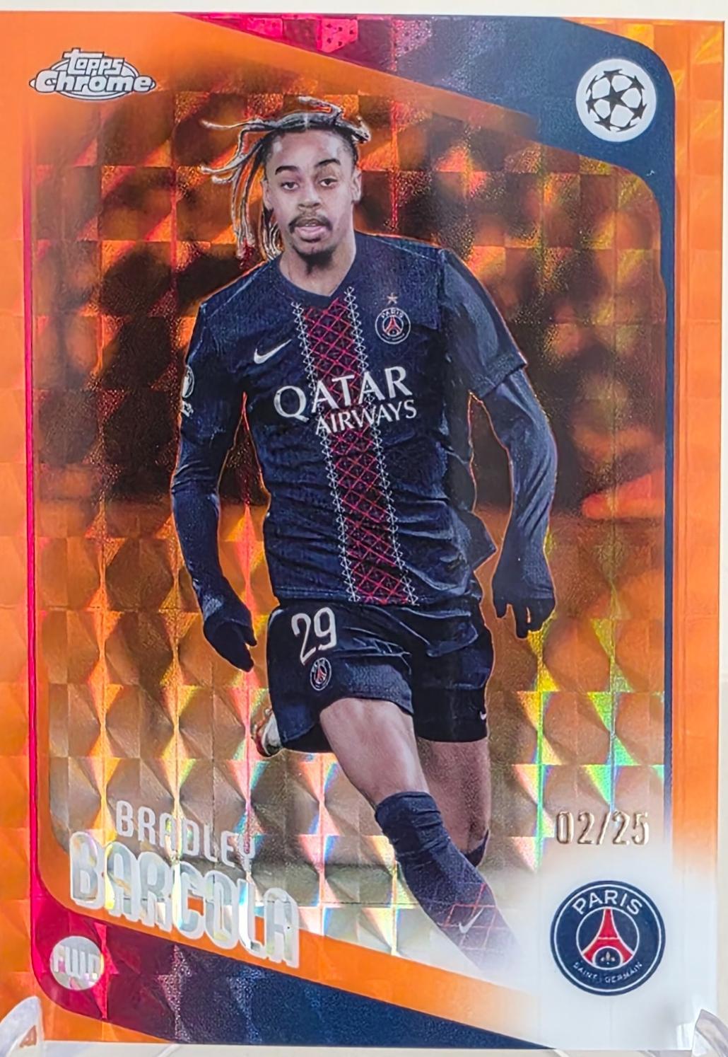 Bradley Barcola [Orange Geometric Refractor] #63