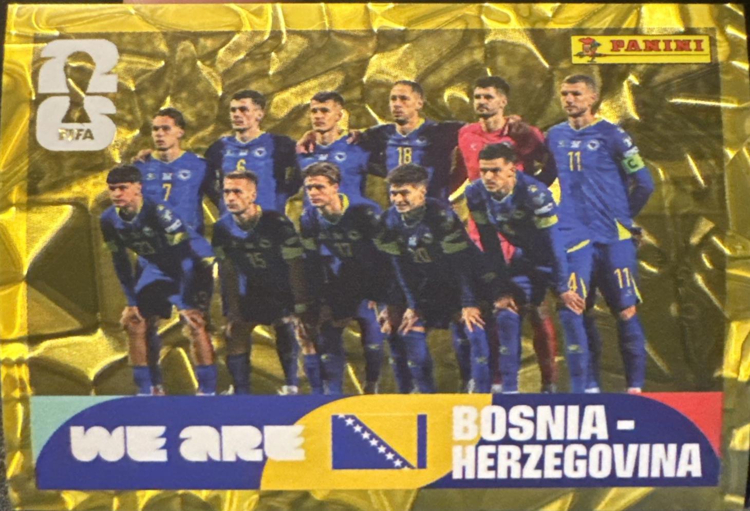 Bosnia and Herzegovina Team [Gold Flood Crumple] #BIH13