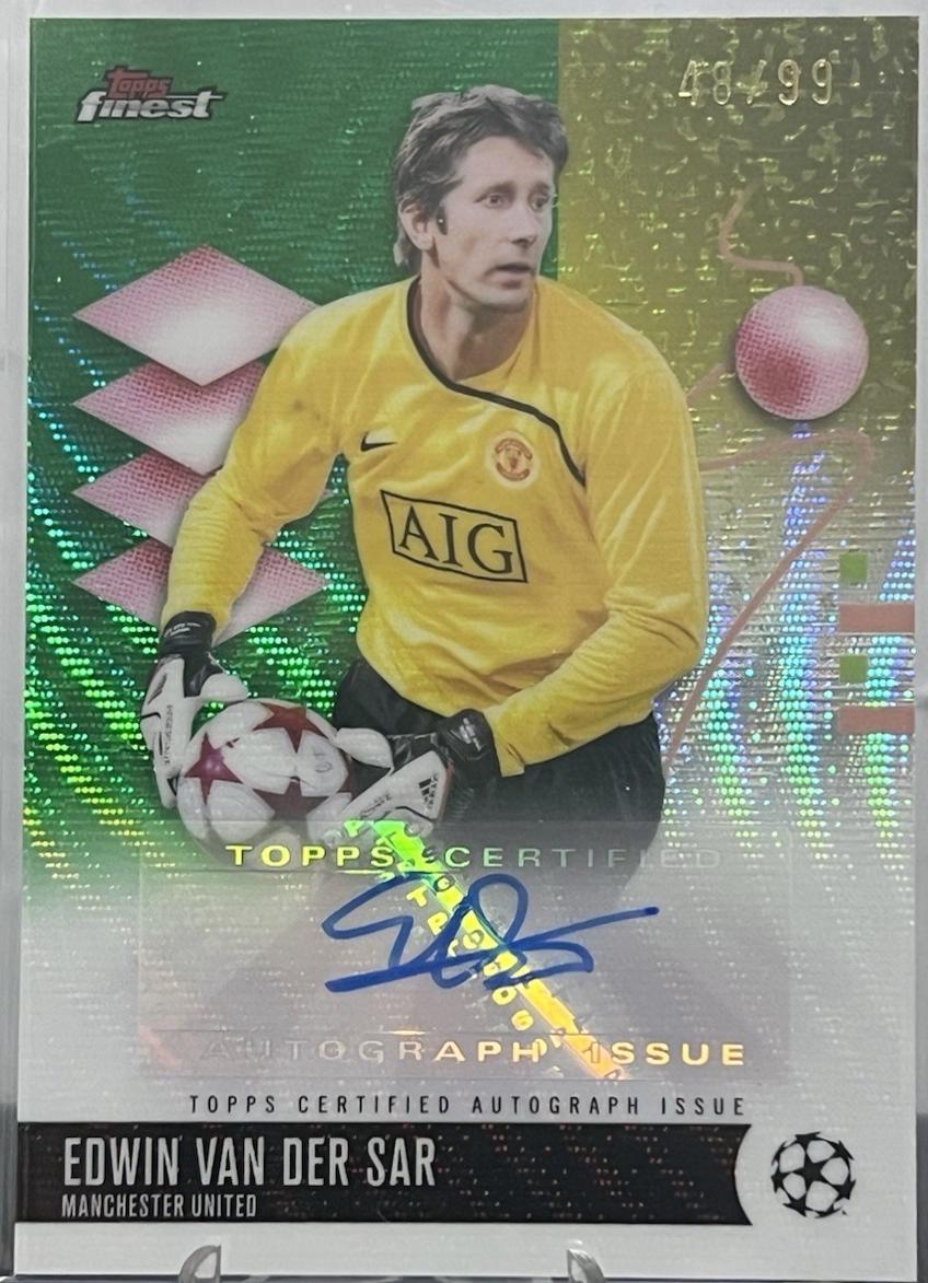 Edwin van der Sar [Neon Green Wave Refractor] #BA-EV