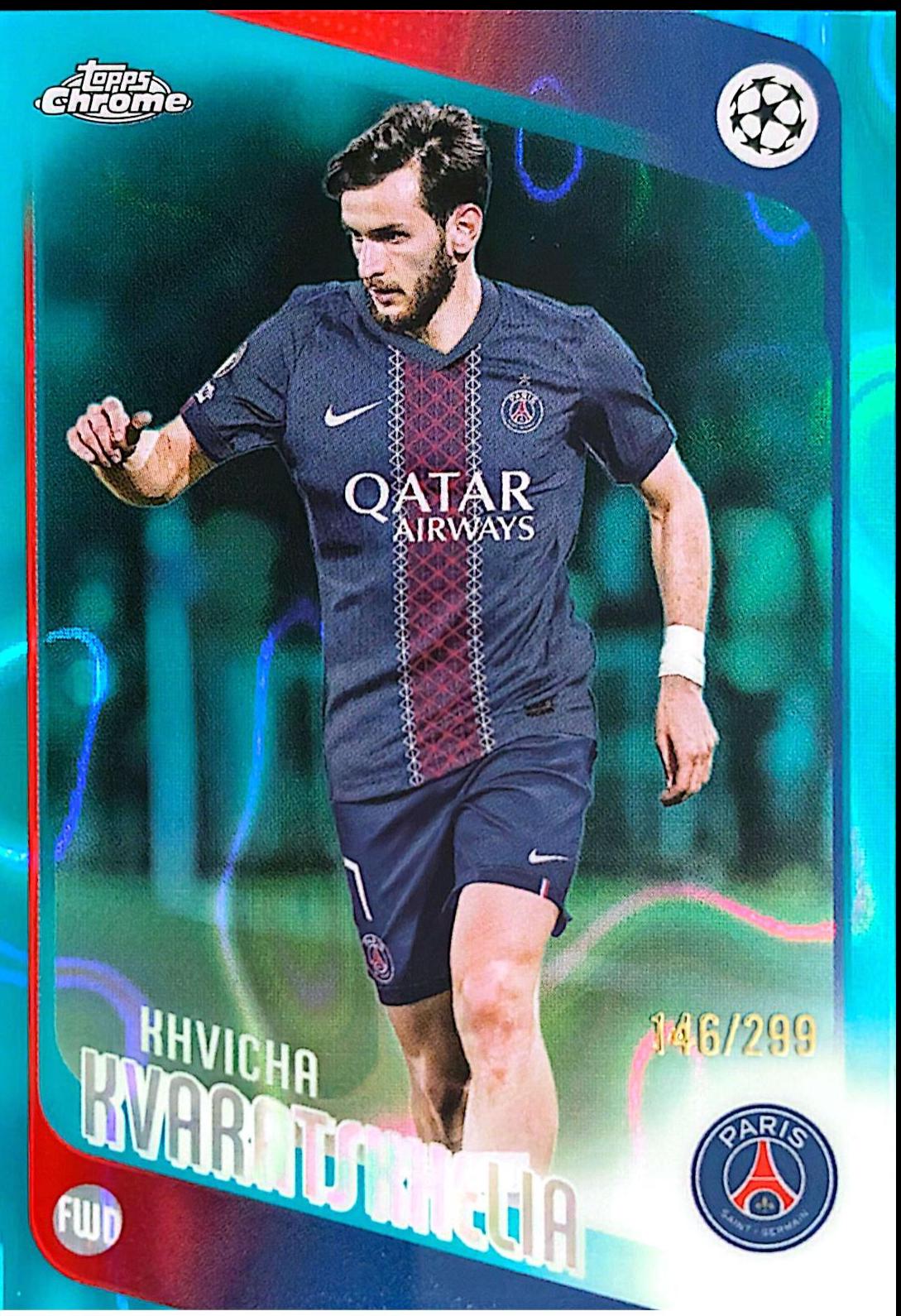 Khvicha Kvaratskhelia [Teal Lava Refractor] #167