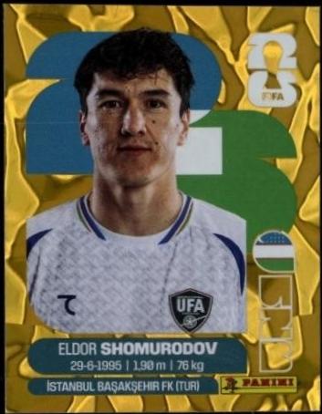 Eldor Shomurodov [Gold Flood Crumple] #UZB16