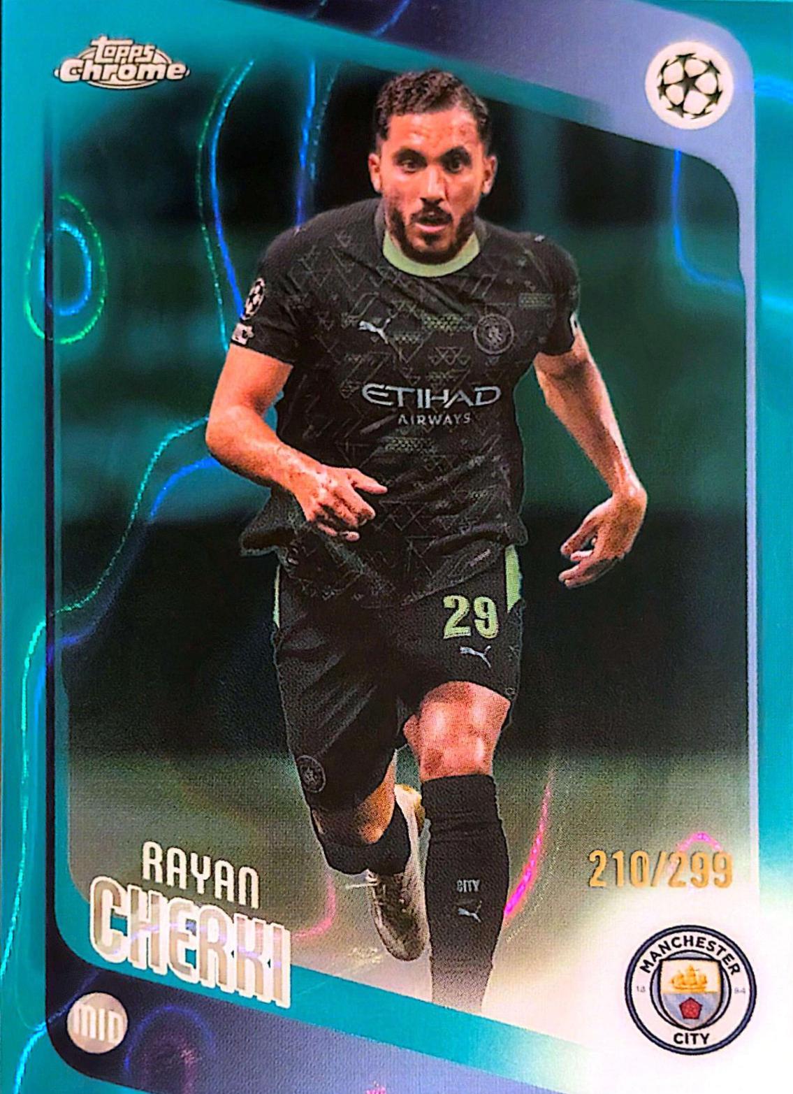 Rayan Cherki [Teal Lava Refractor] #1