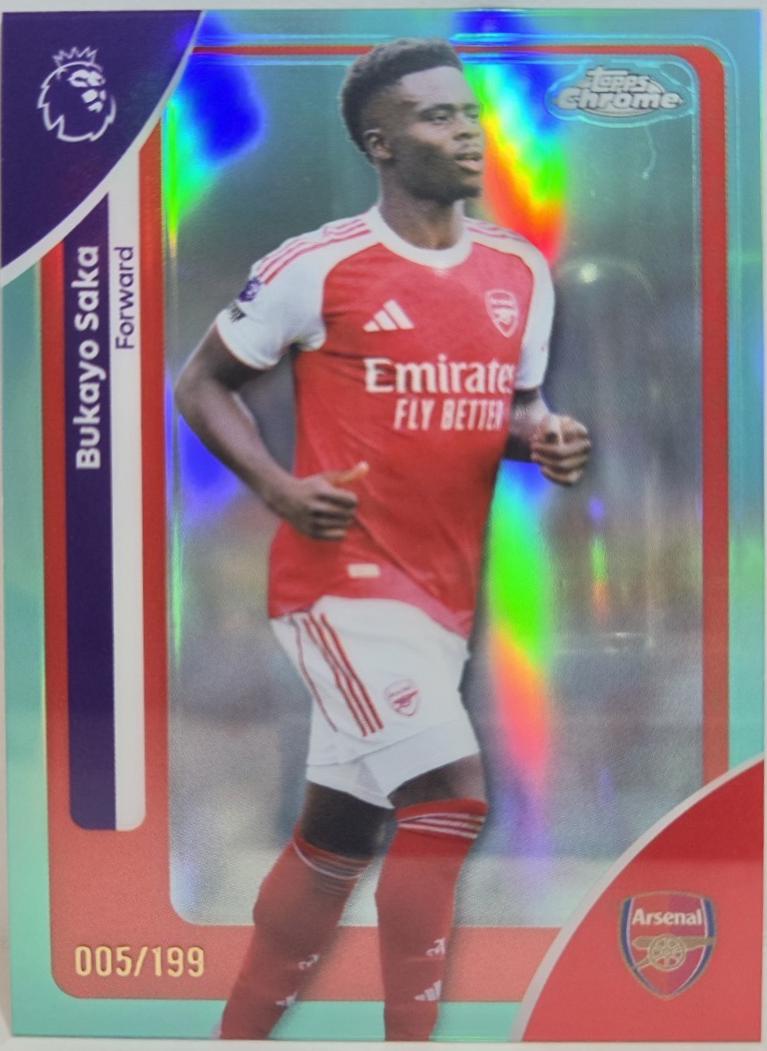 Bukayo Saka [Aqua Refractor] #13