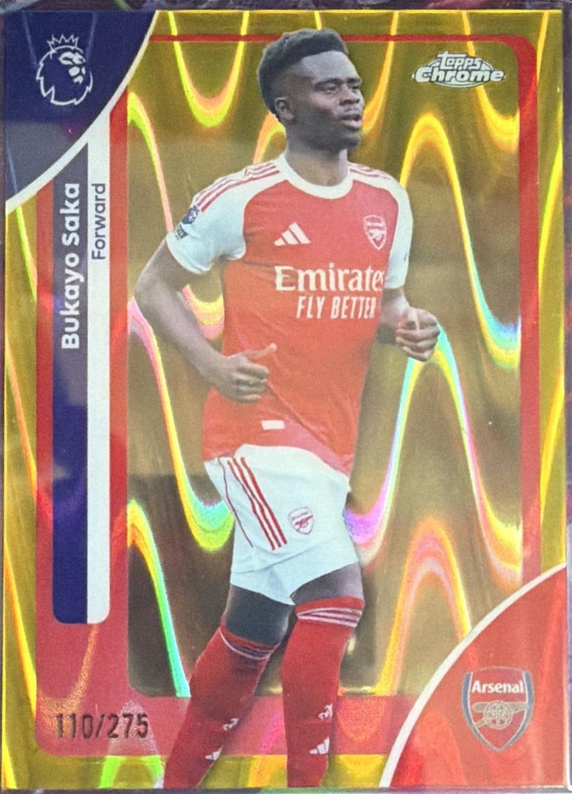 Bukayo Saka [Yellow Refractor] #13