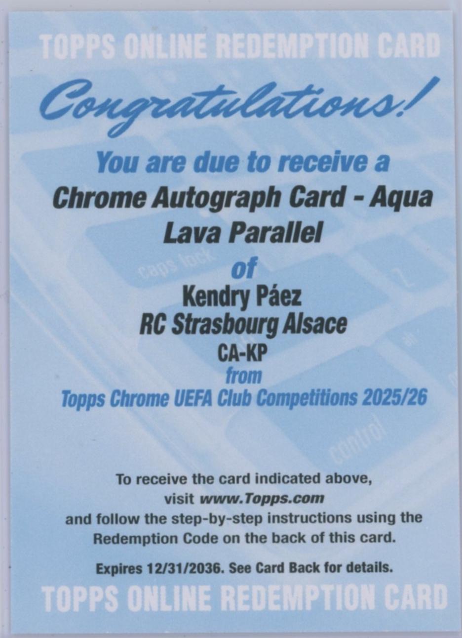 Kendry Paez [Aqua Lava] #CA-KP
