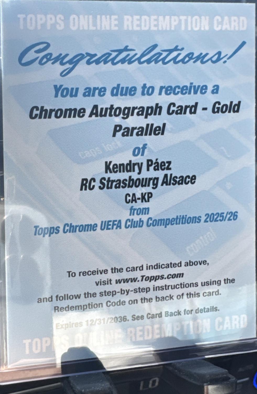 Kendry Paez [Gold] #CA-KP