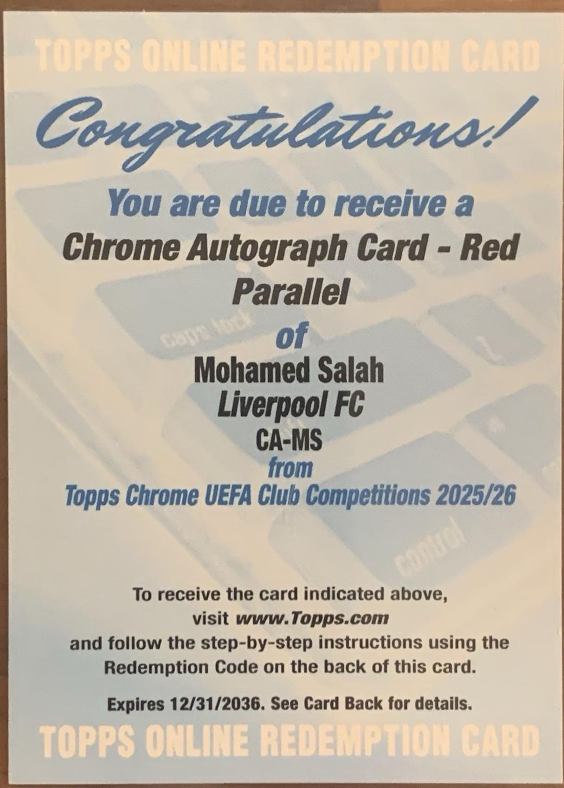 Mohamed Salah [Red] #CA-MS