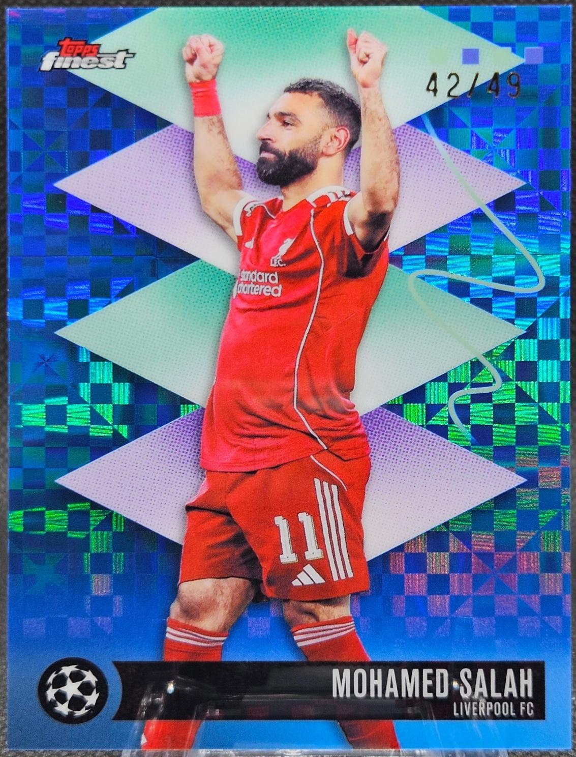 Mohamed Salah [Blue Checkerboard] #529