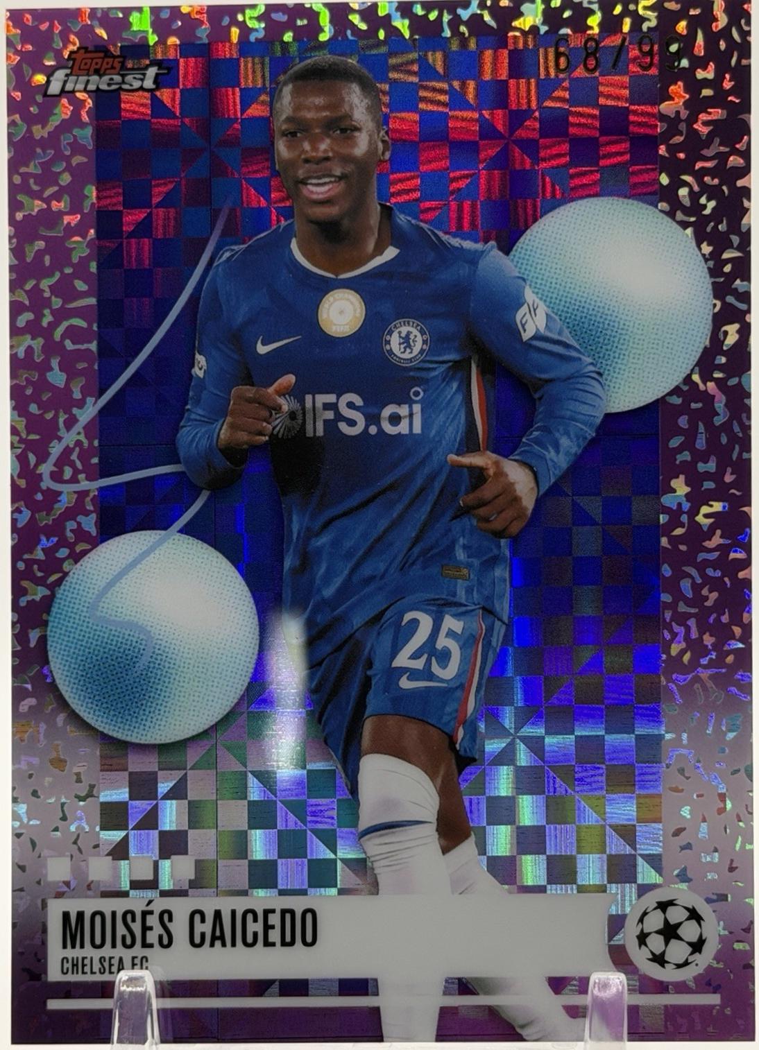 Moises Caicedo [Purple Checkerboard] #255