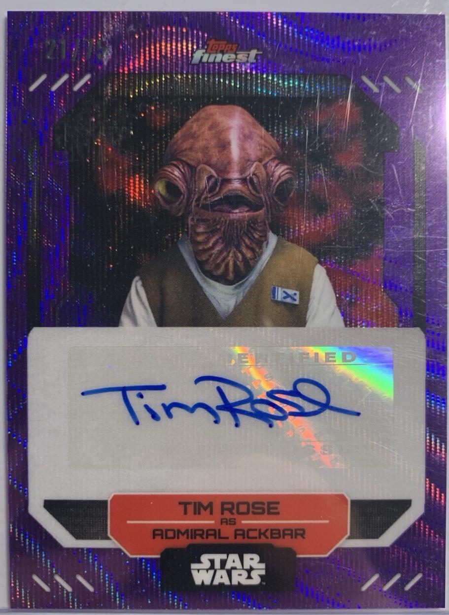 Tim Rose as Admiral Ackbar [Purple Wave Refractor] #FA-TR