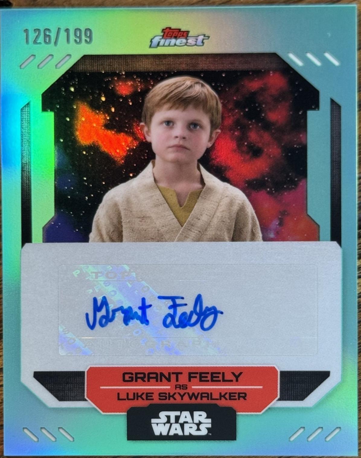 Grant Feely as Luke Skywalker [Aqua Refractor] #FA-GF