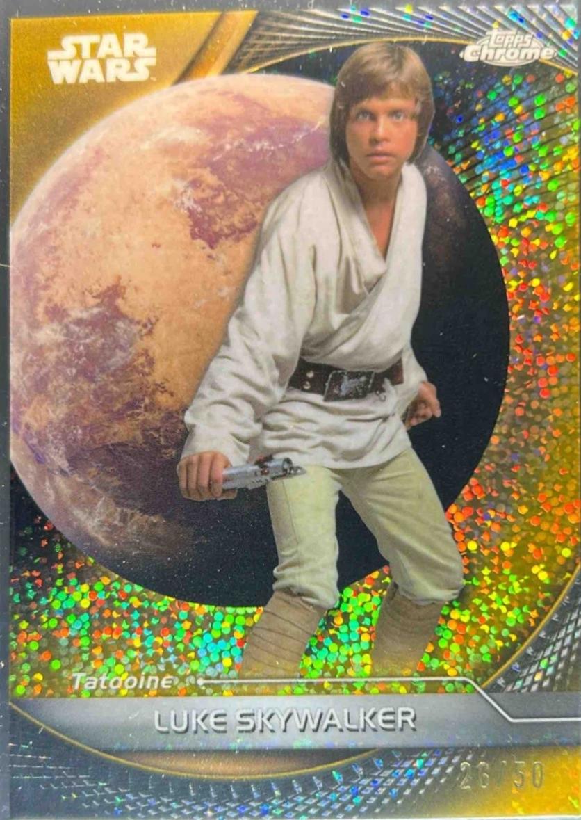 Luke Skywalker [Gold Galactic Dust Refractor] #80