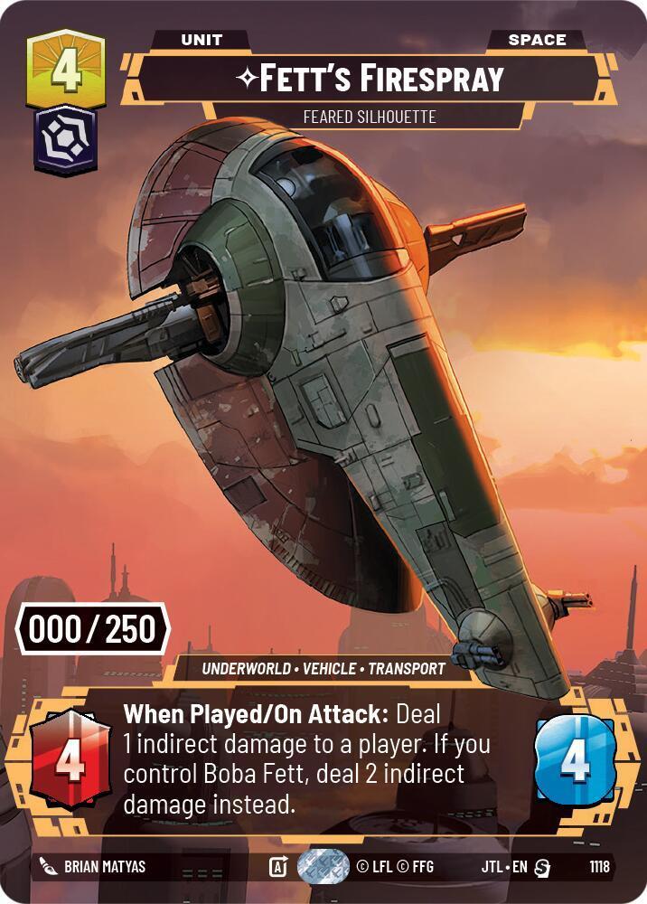 Fett's Firespray - Feared Silhouette #1118