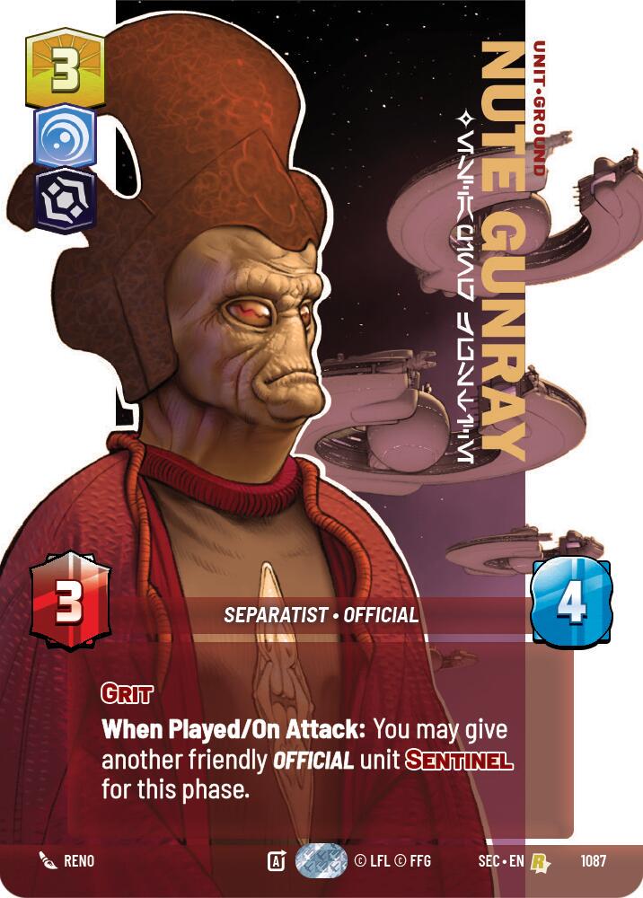 Nute Gunray - Escaping Justice [Prestige Foil] #1087