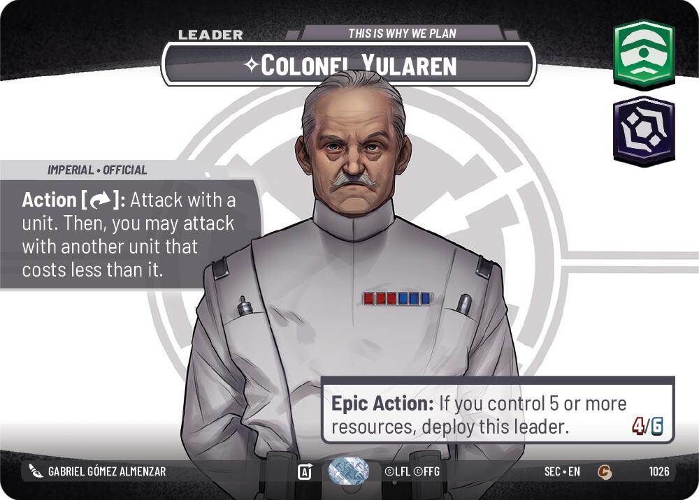Colonel Yularen - This is Why We Plan [Showcase Foil] #1026