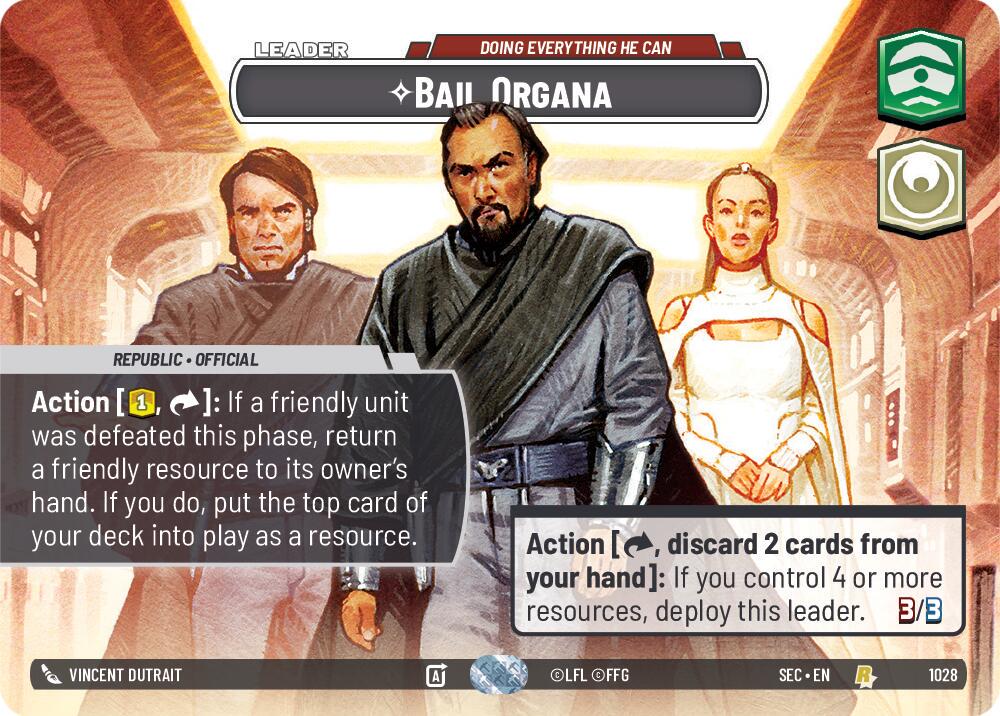 Bail Organa - Doing Everything He Can [Showcase Foil] #1028