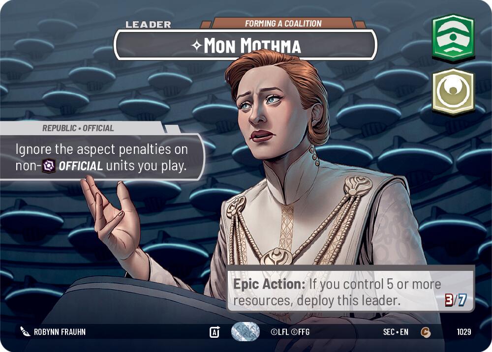 Mon Mothma - Forming a Coalition [Showcase Foil] #1029
