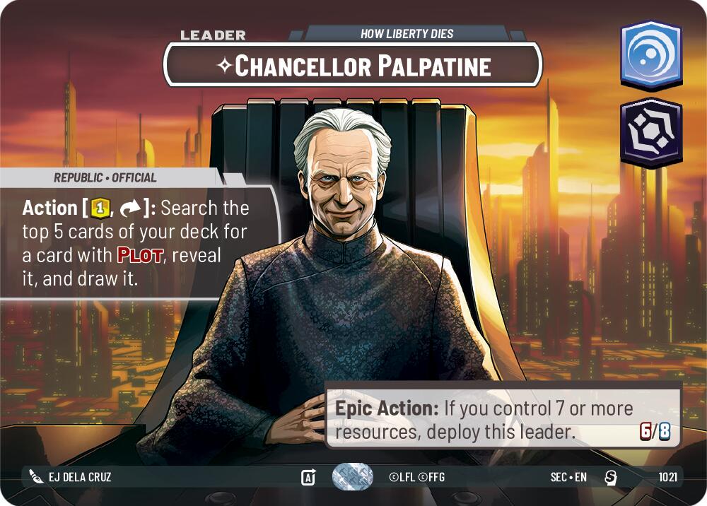 Chancellor Palpatine - How Liberty Dies [Showcase Foil] #1021