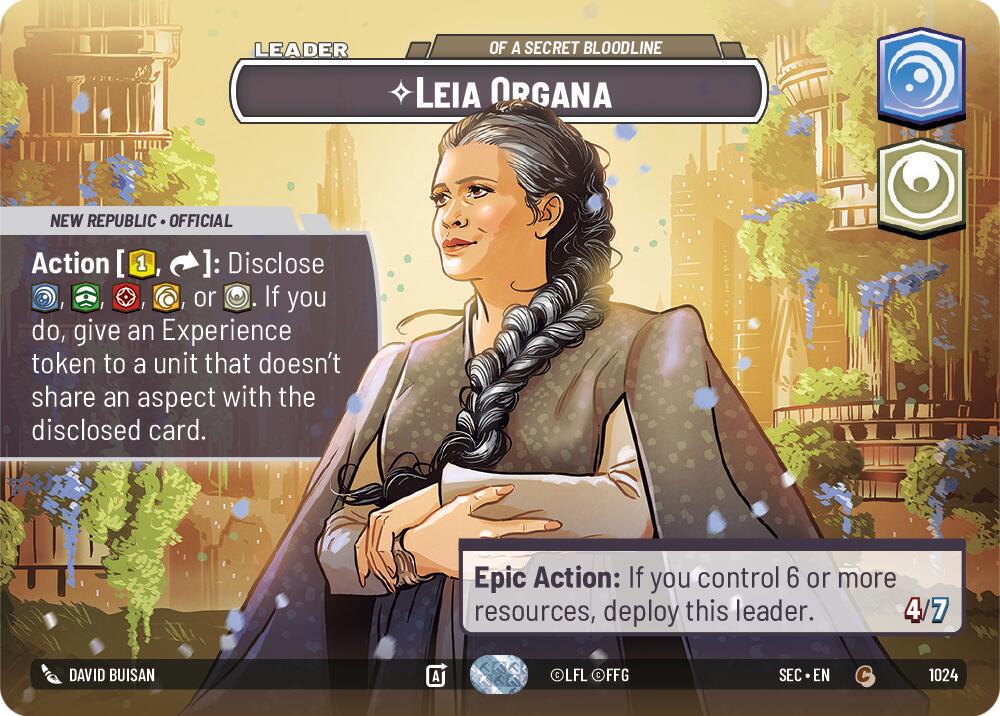 Leia Organa - Of A Secret Bloodline [Showcase Foil] #1024