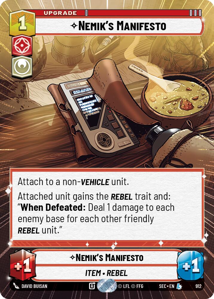 Nemik's Manifesto [Hyperspace Foil] #912