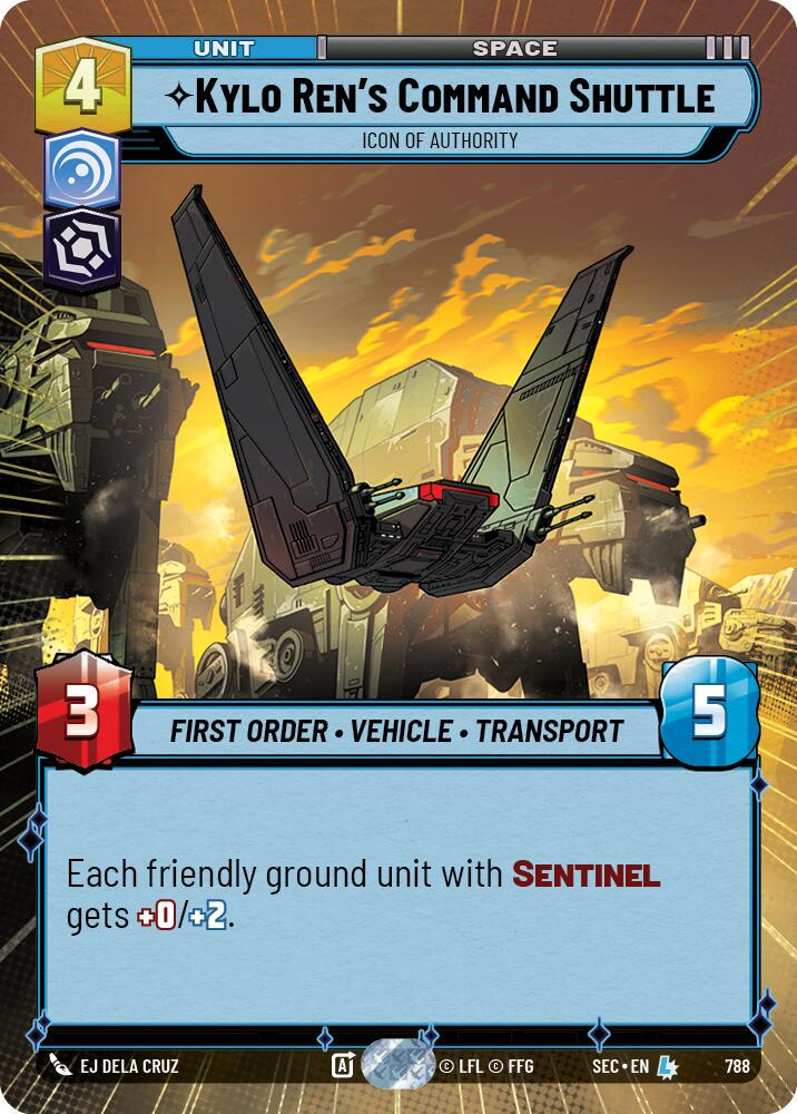 Kylo Ren's Command Shuttle - Icon of Authority [Hyperspace Foil] #788