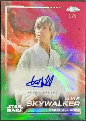 Mark Hamill as Luke Skywalker [Dathomir Red Refractor] #AU-MH