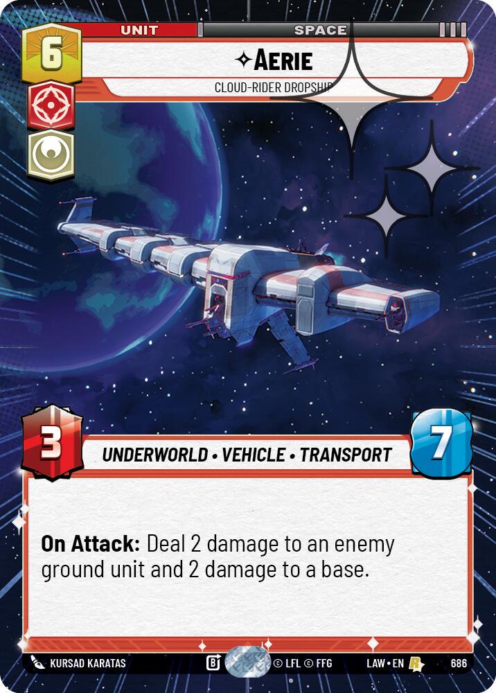 Aerie - Cloud-Rider Dropship [Hyperspace Foil] #686