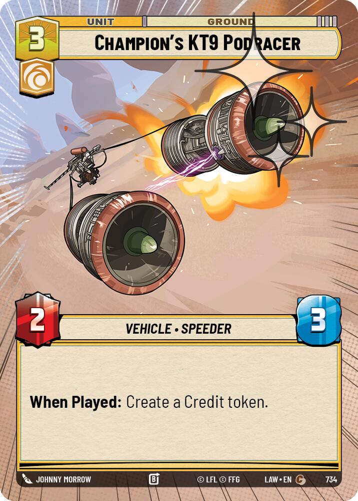 Champion's KT-9 Podracer [Hyperspace Foil] #734
