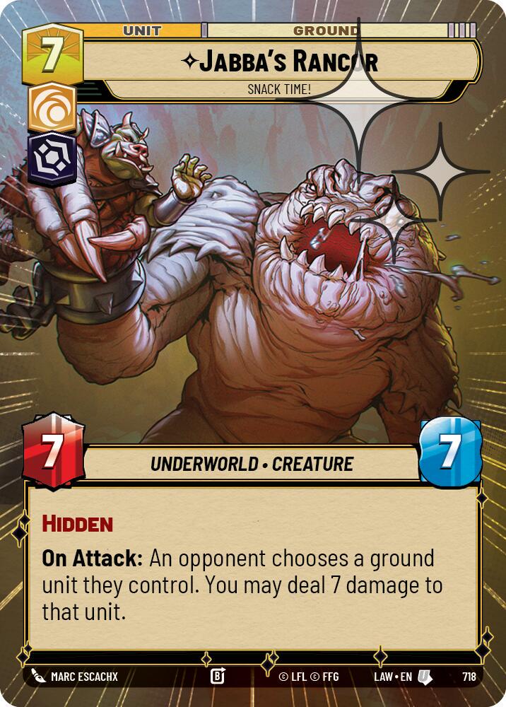 Jabba's Rancor - Snack Time! [Hyperspace Foil] #718