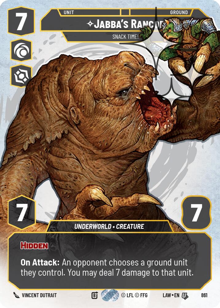 Jabba's Rancor - Snack Time! [Prestige Foil] #861