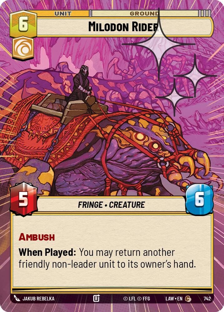 Milodon Rider [Hyperspace Foil] #742