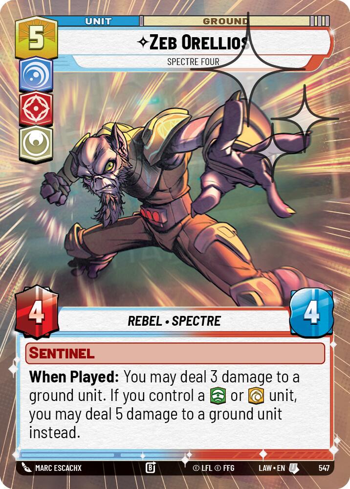Zeb Orellios - Spectre Four [Hyperspace Foil] #547