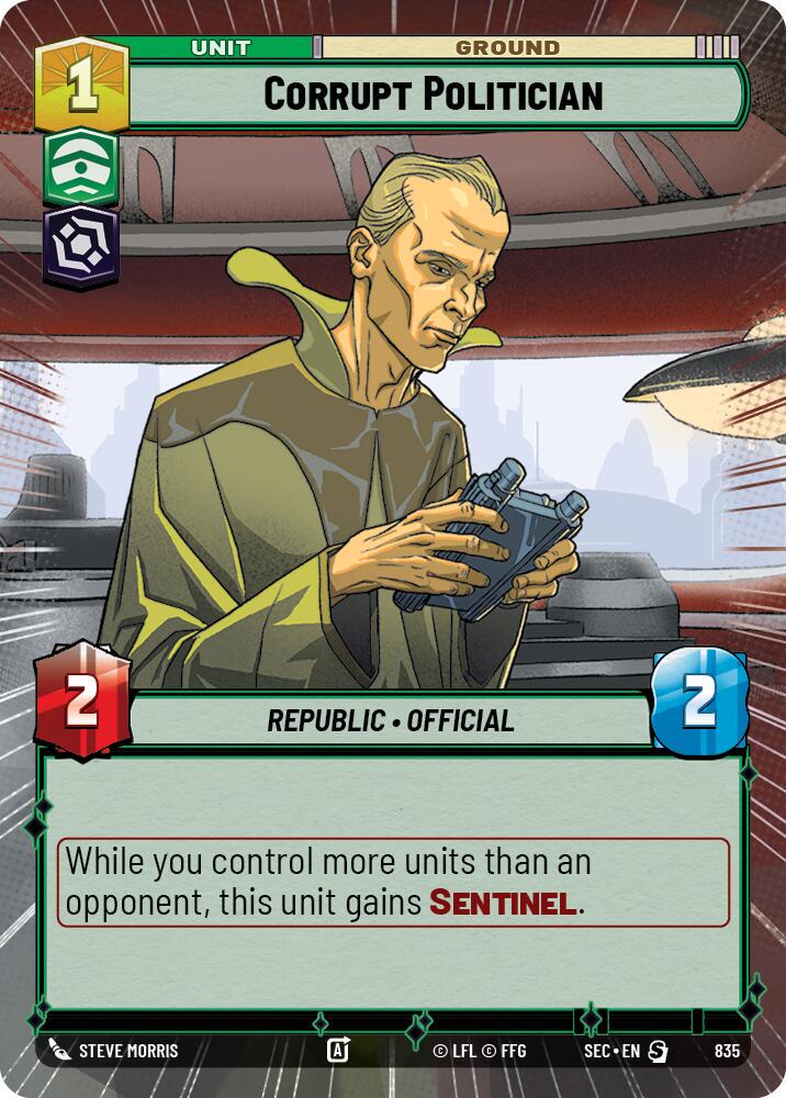 Corrupt Politician [Hyperspace Foil] #835