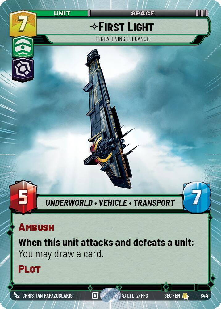 First Light - Threatening Elegance [Hyperspace Foil] #844