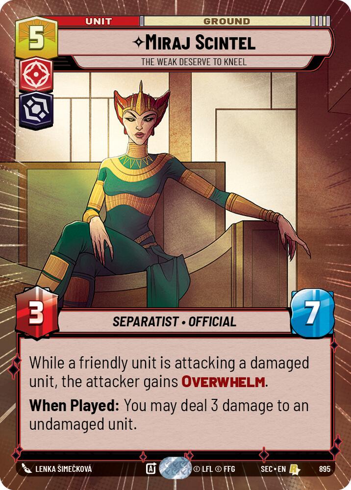 Miraj Scintel - The Weak Deserve to Kneel [Hyperspace Foil] #895