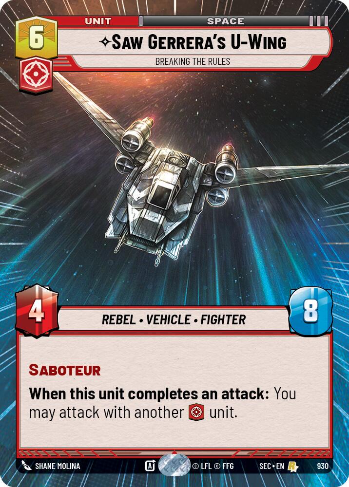 Saw Gerrera's U-Wing - Breaking the Rules [Hyperspace Foil] #930