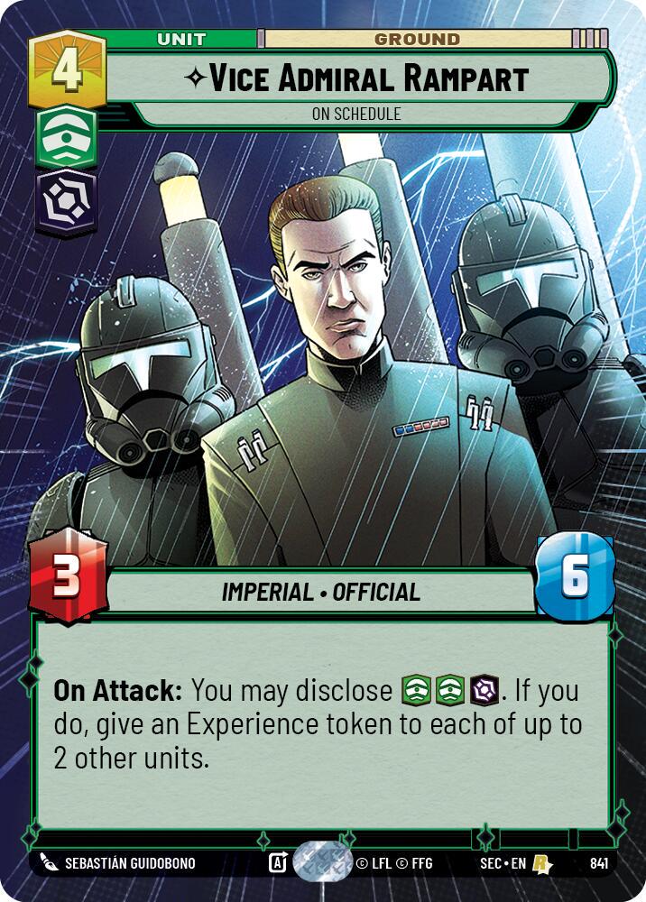 Vice Admiral Rampart - On Schedule [Hyperspace Foil] #841