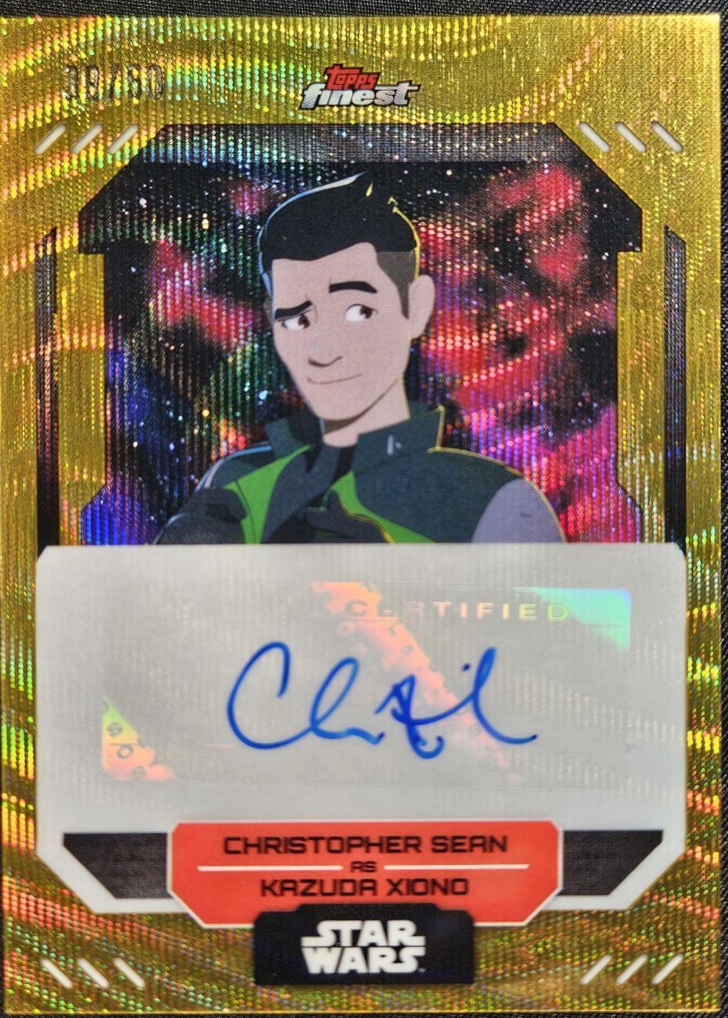 Christopher Sean as Kazuda Xiono [Gold Wave Refractor] #FA-CS