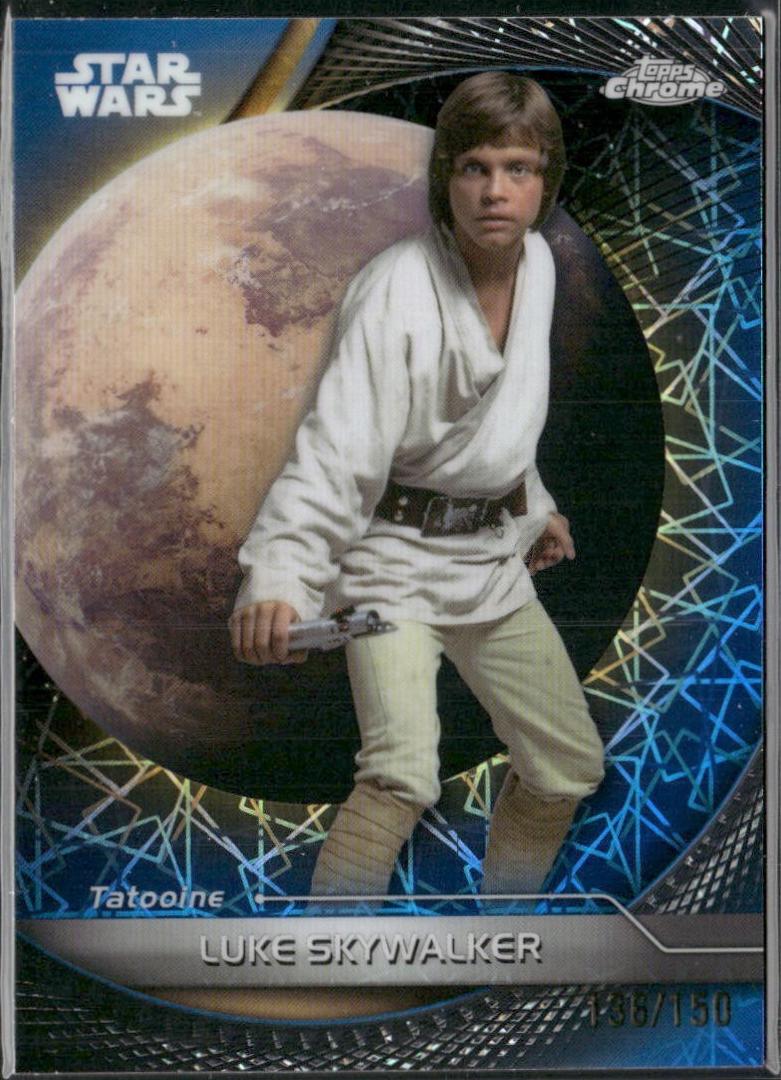 Luke Skywalker [Blue Lazer Refractor] #80