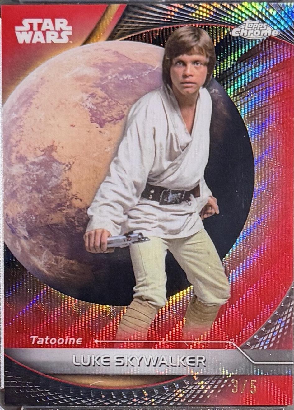 Luke Skywalker [Red Hyperlanes Refractor] #80